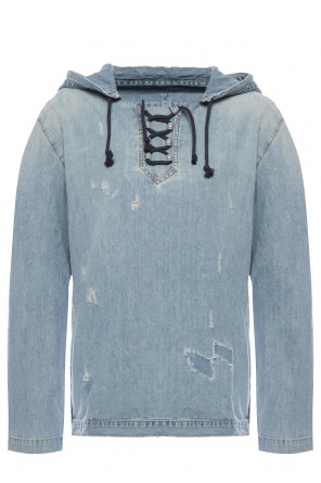 Denim sweatshirt with holes, zdjęcie 1 Denim sweatshirt with holes od Saint Laurent
